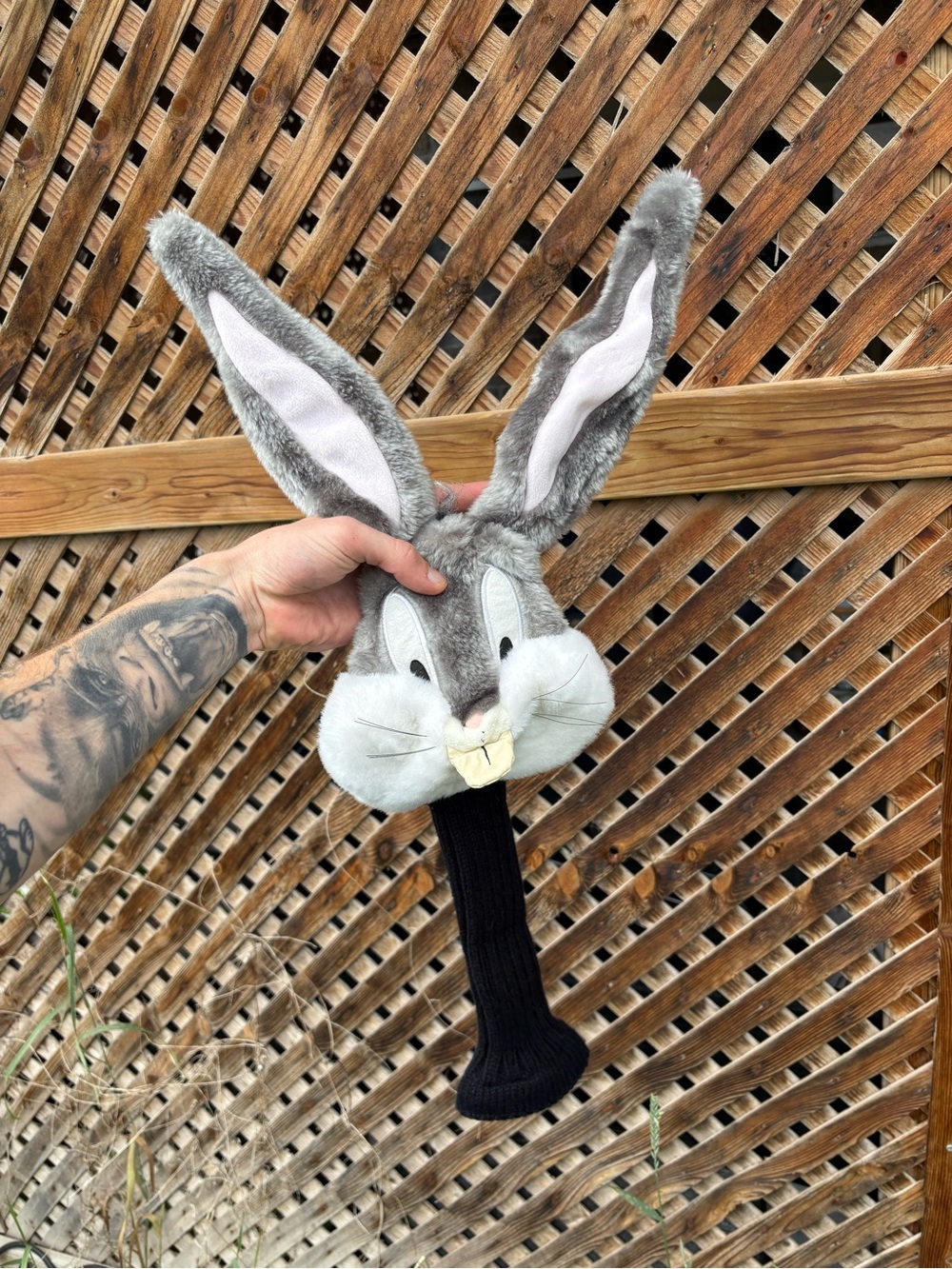 Warner Bros. Gray Bugs Bunny Plush Head Driver Club Cover Golf